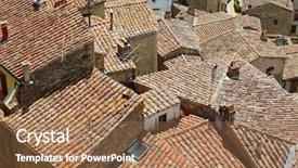  Presentation with italian compass - Audience pleasing slide set consisting of typical italian nook in tuscan backdrop and a coral colored foreground