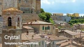  Presentation with italian compass - Presentation design featuring typical italian nook in tuscan background and a violet colored foreground