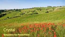  Presentation with tuscany - Slides enhanced with typical-landscape-in-italian-region background and a tawny brown colored foreground