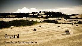  Presentation with tuscany - Theme with typical landscape in italian region tuscany background and a yellow colored foreground