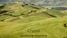  Presentation with tuscany - Amazing presentation theme having typical landscape in italian region tuscany backdrop and a gold colored foreground