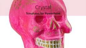  Presentation with mexican day - Audience pleasing presentation design consisting of typical-mexican-skull-painted-isolated backdrop and a coral colored foreground