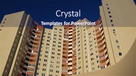  Presentation with modern building - Cool new presentation with typical-modern-building-in-kiev backdrop and a navy blue colored foreground