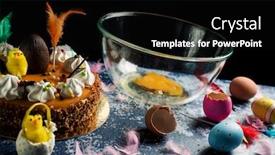  Presentation with chick - Colorful slide deck enhanced with typical-mona-de-pascua backdrop and a black colored foreground