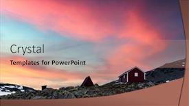  Presentation with house - Slide deck enhanced with typical-norwegian-red-wooden-house background and a coral colored foreground