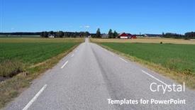  Presentation with road - Audience pleasing slide set consisting of typical-norwegian-road backdrop and a gray colored foreground