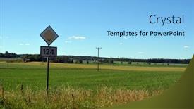 Presentation with road - Slide set enhanced with typical-norwegian-road background and a light blue colored foreground