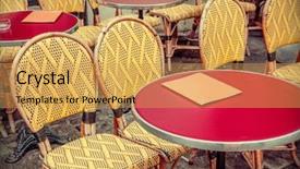  Presentation with paris - Presentation featuring typical outdoor cafe in paris background and a  colored foreground