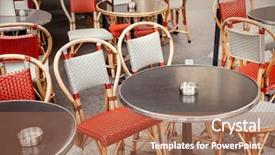  Presentation with paris for birthday - Theme consisting of typical outdoor cafe in paris background and a coral colored foreground