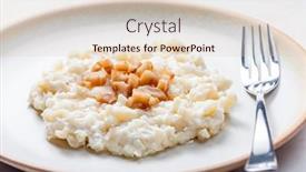  Presentation with food - Slide deck having typical-slovakian-food-called-halusky background and a lemonade colored foreground