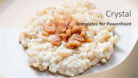  Presentation with food - PPT theme having typical-slovakian-food-called-halusky background and a lemonade colored foreground