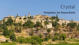  Presentation with france - Presentation theme enhanced with typical-small-town-faulcon-provence background and a light blue colored foreground