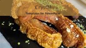  Presentation with spanish - Slide deck featuring typical-spanish-dish-called-torreznos background and a gold colored foreground