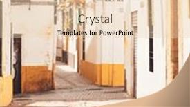  Presentation with cordoba - Presentation theme featuring typical-street-in-cordoba-spain background and a lemonade colored foreground