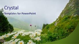  Presentation with summer time - Colorful slides enhanced with typical summer mountains switzerland landscape backdrop and a  colored foreground