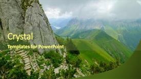  Presentation with sugarcane fields mountains landscape nature - Presentation theme having typical summer mountains switzerland landscape background and a  colored foreground