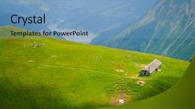  Presentation with summer time - Amazing slides having typical summer mountains switzerland landscape backdrop and a  colored foreground