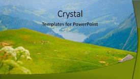  Presentation with summer time - Slides with typical summer mountains switzerland landscape background and a  colored foreground