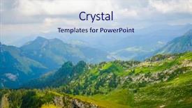  Presentation with mountains fantasy abstract nature landscape - Amazing slide deck having typical summer mountains switzerland landscape backdrop and a  colored foreground