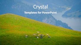  Presentation with mountains fantasy abstract nature landscape - Slide deck with typical summer mountains switzerland landscape background and a  colored foreground