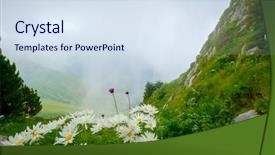  Presentation with summer time - Beautiful slides featuring typical summer mountains switzerland landscape backdrop and a  colored foreground