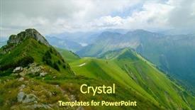  Presentation with sugarcane fields mountains landscape nature - Colorful PPT layouts enhanced with typical summer mountains switzerland landscape backdrop and a  colored foreground
