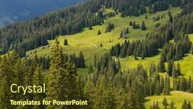  Presentation with sugarcane fields mountains landscape nature - Beautiful PPT theme featuring typical-summer-mountains-switzerland-landscape backdrop and a tawny brown colored foreground