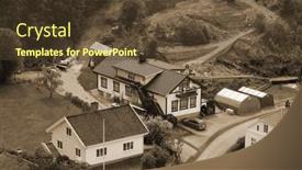  Presentation with swedish - Presentation design with typical-swedish-nature-and-houses background and a tawny brown colored foreground