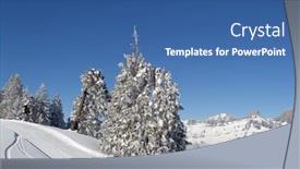  Presentation with february - Beautiful theme featuring typical swiss winter season landscape february 2015 switzerland backdrop and a ocean colored foreground