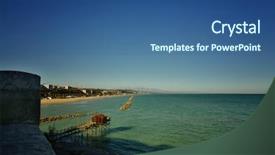  Presentation with machines - Slide deck featuring typical trabocchi old fishing machine background and a  colored foreground