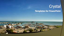  Presentation with resort - PPT layouts enhanced with typical trabocchi old fishing machine background and a teal colored foreground