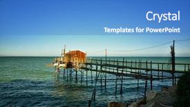  Presentation with machines - Cool new slide set with typical trabocchi old fishing machine backdrop and a  colored foreground