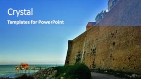  Presentation with resort - Audience pleasing presentation consisting of typical trabocchi old fishing machine backdrop and a  colored foreground