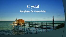  Presentation with resort - Presentation theme featuring typical trabocchi old fishing machine background and a  colored foreground