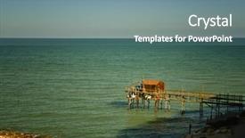  Presentation with resort - Presentation enhanced with typical trabocchi old fishing machine background and a  colored foreground