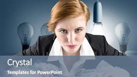  Presentation with light bulbs - Colorful presentation enhanced with typing against five light bulb backdrop and a ocean colored foreground