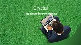  Presentation with meadow - Colorful presentation theme enhanced with typing and looking at grow backdrop and a  colored foreground