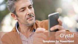  Presentation with public works students - Amazing slide set having typing old people - businessman sitting on public bench backdrop and a  colored foreground