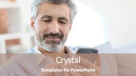  Presentation with old wite man and his music - Slide set consisting of typing old people - mature man sending message background and a coral colored foreground