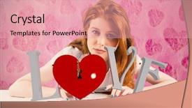  Presentation with pretty 3d animation - Slide set featuring typing on keyboard against heart background and a lemonade colored foreground