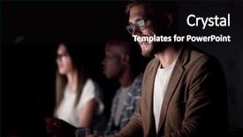  Presentation with close up of an apron - Audience pleasing PPT theme consisting of typing on the computer keyboard backdrop and a black colored foreground