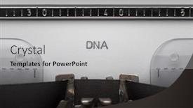  Presentation with vintage paper - Colorful PPT layouts enhanced with typing-text-dna-on-vintage backdrop and a light gray colored foreground