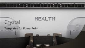  Presentation with vintage paper - Theme with typing-text-health-on-vintage background and a light gray colored foreground