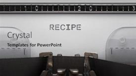  Presentation with vintage recipe - Audience pleasing presentation consisting of typing-text-recipe-on-vintage backdrop and a light gray colored foreground