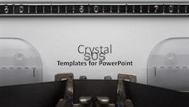  Presentation with vintage paper - Cool new PPT layouts with typing-text-sos-on-vintage backdrop and a light gray colored foreground