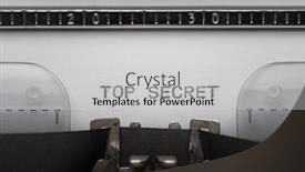  Presentation with vintage paper - Amazing PPT theme having typing-text-top-secret backdrop and a light gray colored foreground