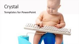  Presentation with sitting teddy bear isolated - Cool new PPT theme with silicone baking cups with sugar sprinkles isolated on white background backdrop and a cream colored foreground