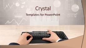  Presentation with financial report - Presentation consisting of typing with financial report graph background and a lemonade colored foreground