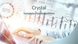  Presentation with keyboard - Theme featuring typist - woman typing on keyboard mixed background and a  colored foreground