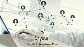  Presentation with keyboard - Colorful theme enhanced with typist - woman typing on keyboard backdrop and a  colored foreground